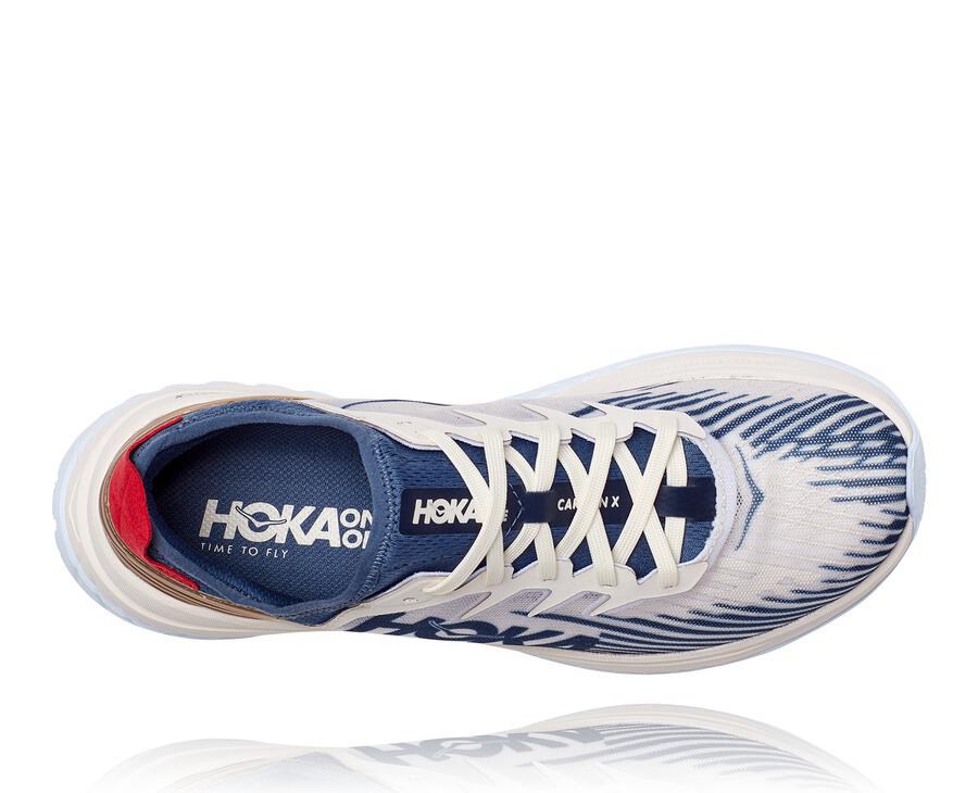 Tenis Hoka One One Hombre Blancos/Azules - Carbon X-Spe - FJEC10849